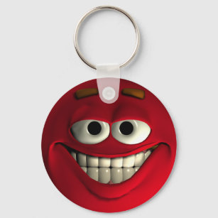 Emoticon Red Key Ring