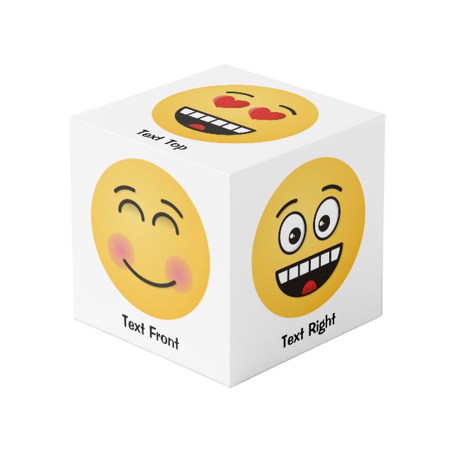Emoticons Cube (Front Angled)