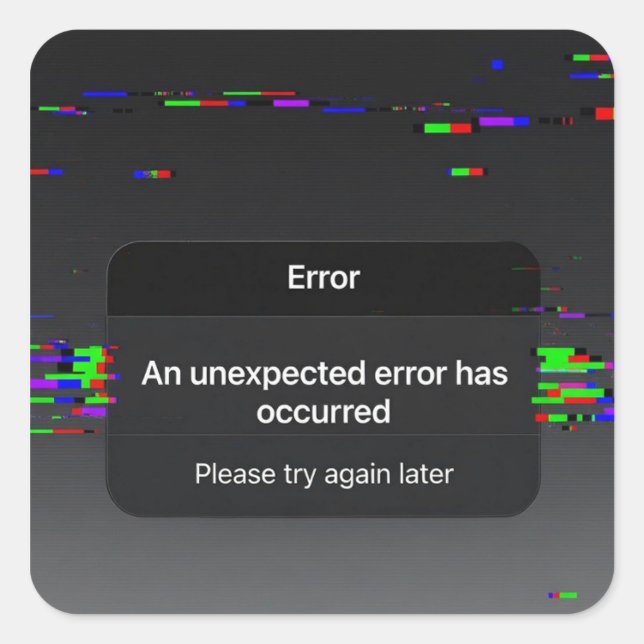 Emotion.exe Error Popup Sticker Tech Meme AI Humou (Front)