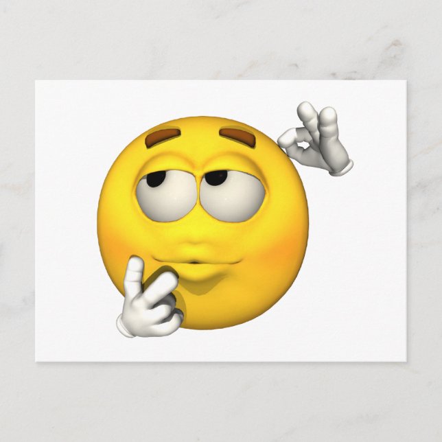 Emotion Guy - Thinking Postcard (Front)