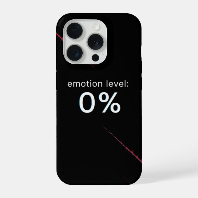 Emotion Level Zero AI Glitch Phone Case Tech Desig (Back)
