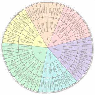 Emotion Wheel Chart Sticker