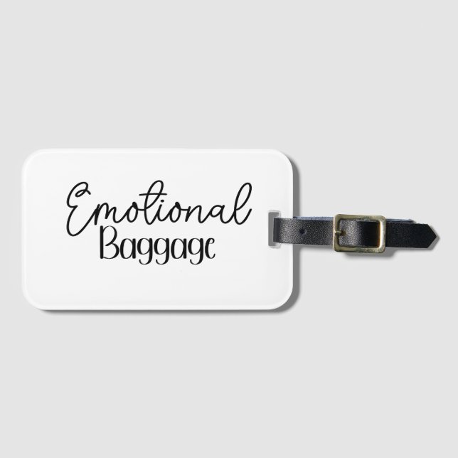 Emotional Baggage, Funny Quote Luggage Tag (Front Horizontal)