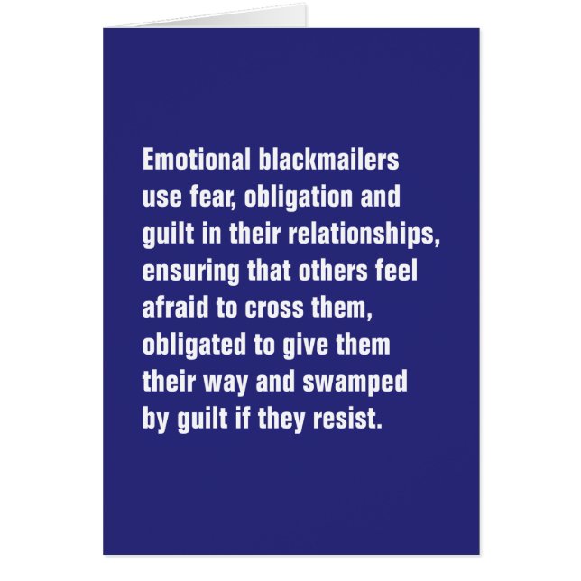 Emotional Blackmailers Use Fear, Obligation … (Front)