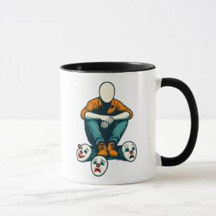 emotional clown psychological masks mug