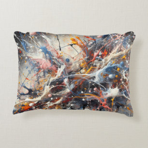 Emotional Colour Splash – Abstract Expressionist P Decorative Cushion