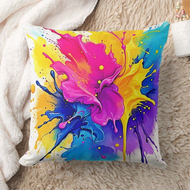 Emotional Colour Splash Art Cushion (Blanket)