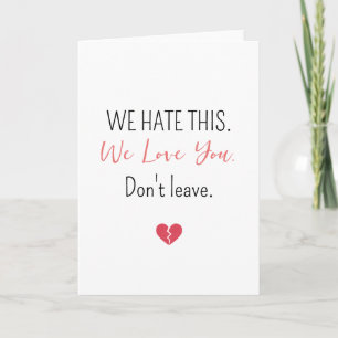 Emotional Farewell Coworker Don’t Leave Card