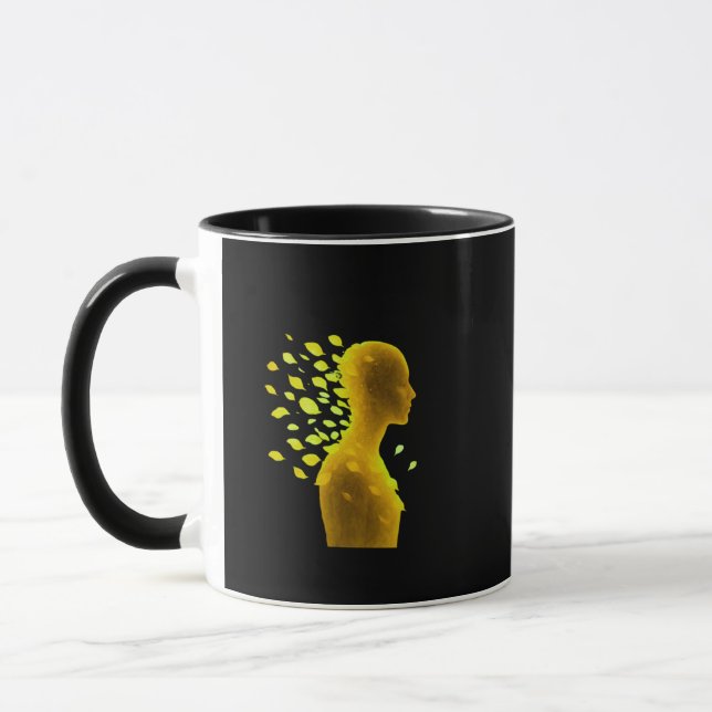 Emotional Healing Silhouette • Petal Release Mug (Left)