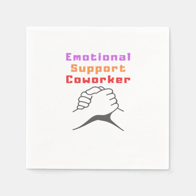 Emotional Help Best Coworker Napkin (Front)