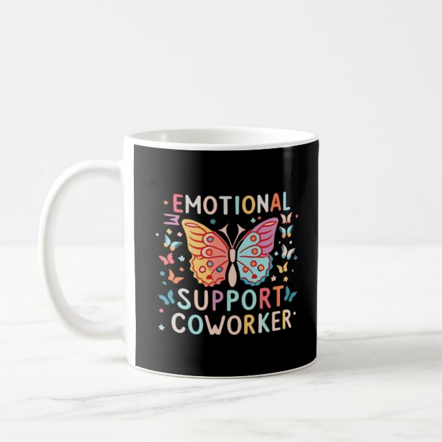 Emotional Help Co-worker Classic Cute Meme Coffee Mug (Left)