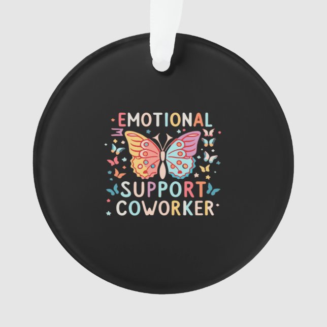 Emotional Help Co-worker Classic Cute Meme Ornament (Front)