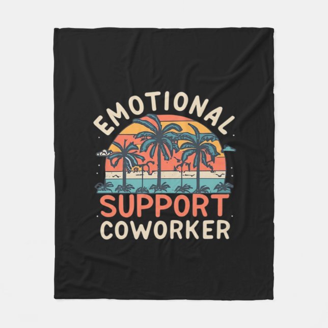 Emotional Help Co-Worker Essential Fleece Blanket (Front)