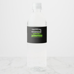 Emotional Help Coworker Basic Meme Water Bottle Label