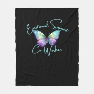 Emotional Help Coworker Butterfly Classic Fleece Blanket