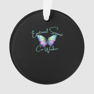 Emotional Help Coworker  Butterfly Classic Ornament