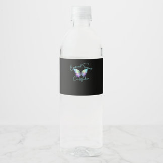 Emotional Help Coworker Butterfly Classic Water Bottle Label