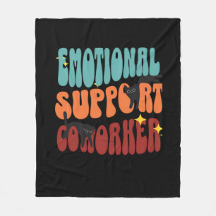 Emotional Help Coworker Cat Classic Fleece Blanket
