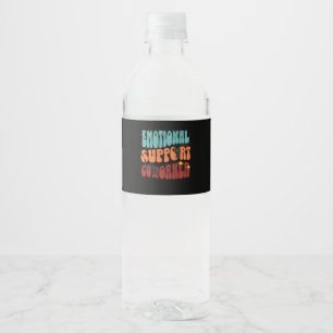 Emotional Help Coworker Cat Classic Water Bottle Label