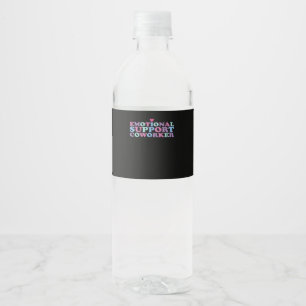Emotional Help Coworker Chill Meme and Viral Water Bottle Label