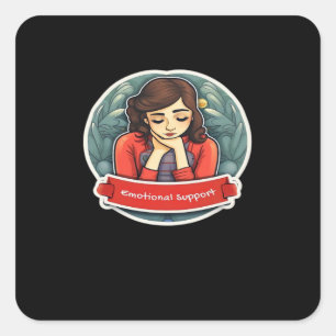 Emotional Help Coworker Chilling Meme Square Sticker