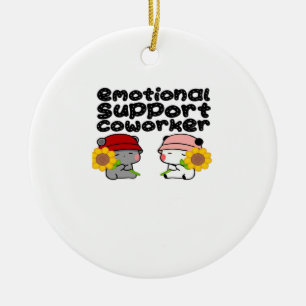 Emotional Help Coworker Classic Ceramic Ornament