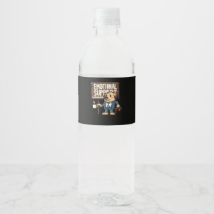 Emotional Help Coworker Classic Quote Water Bottle Label