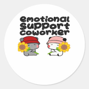 Emotional Help Coworker Classic Round Sticker