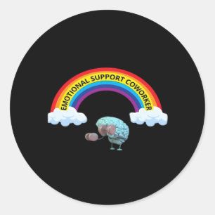 Emotional Help Coworker, Coworkers, Emotional Supp Classic Round Sticker