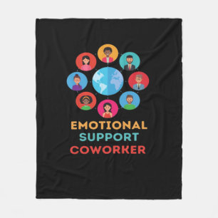 Emotional Help Coworker For Meme Trend Fleece Blanket
