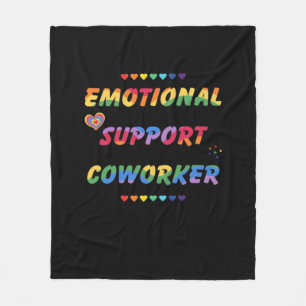 Emotional Help Coworker For Meme Viral Fleece Blanket