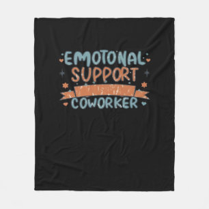 Emotional Help Coworker Funny and Classic Fleece Blanket