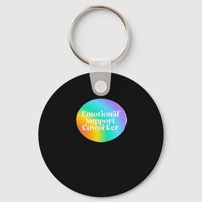 Emotional Help Coworker  Funny Key Ring (Front)