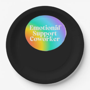 Emotional Help Coworker Funny Paper Plate