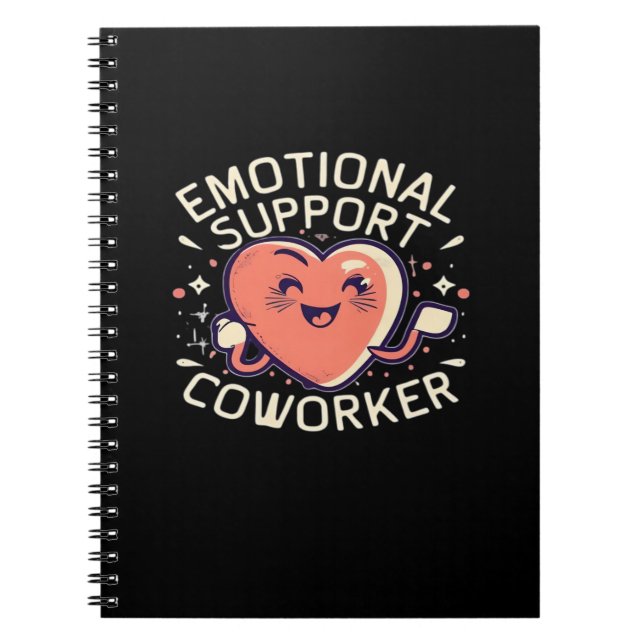 Emotional Help Coworker Funny Sloth and Quote Notebook (Front)