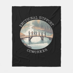 Emotional Help Coworker Motivational Companion Fleece Blanket