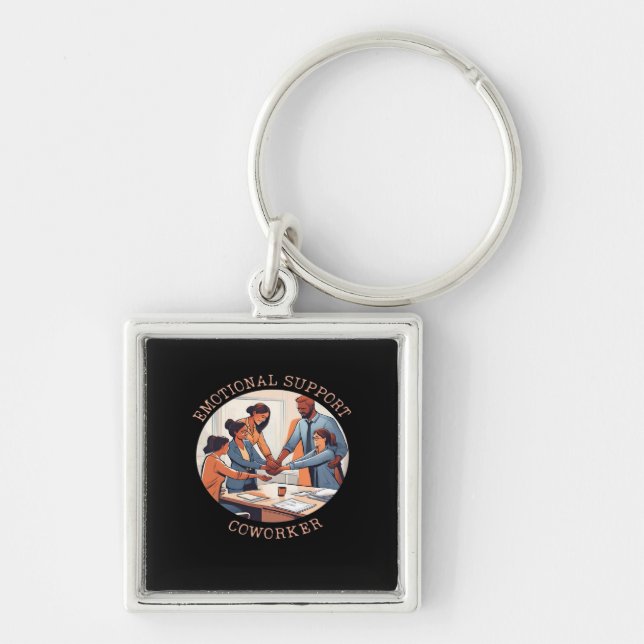 Emotional Help Coworker Office Key Ring (Front)