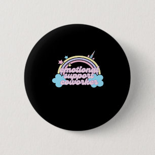 Emotional Help Coworker Pastel Rainbow Oversized 6 Cm Round Badge