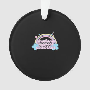 Emotional Help Coworker Pastel Rainbow Oversized Ornament