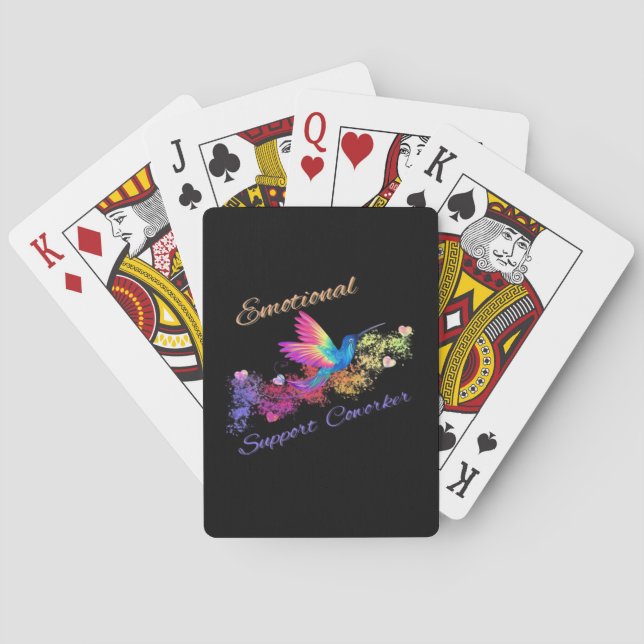Emotional Help Coworker Quote Playing Cards (Back)