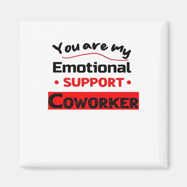 Emotional Help Coworker Sloth Vibes Magnet (Front)