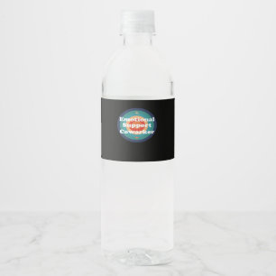 Emotional Help Coworker Trend Water Bottle Label