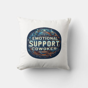 Emotional Help Coworker, Typography Classic Cushion