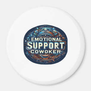 Emotional Help Coworker, Typography Classic Magnet