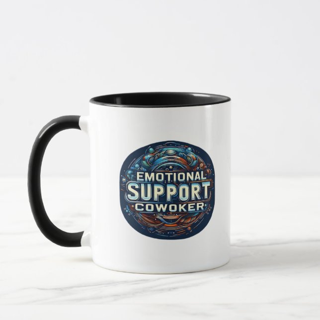 Emotional Help Coworker, Typography Classic Mug (Left)