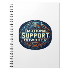 Emotional Help Coworker, Typography Classic Notebook