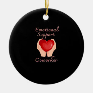 Emotional Help Coworker Viral Quote and Sloth Ceramic Ornament