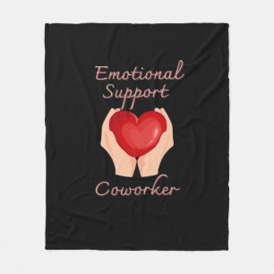 Emotional Help Coworker Viral Quote and Sloth Fleece Blanket