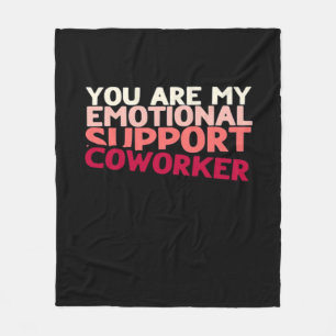 Emotional Help Coworker Viral Sloth Fleece Blanket