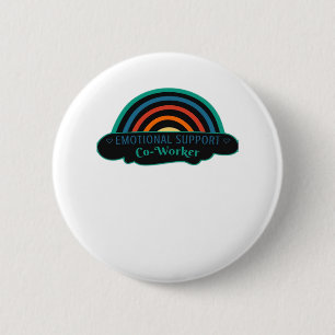 Emotional Help Coworker Work Bestie Blue Classic 6 Cm Round Badge